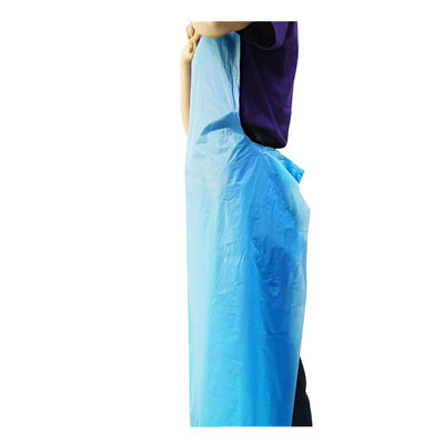 Avental descartável plástico aventais plásticos azuis/brancos de 70x110CM em um rolo