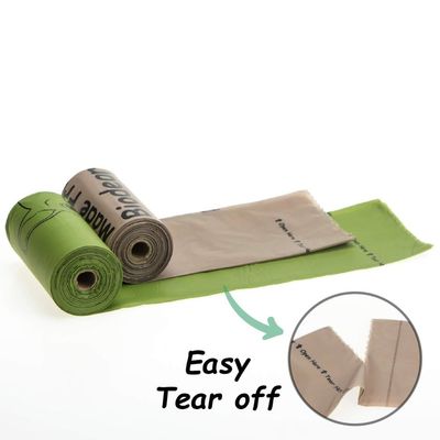 Prova biodegradável resistente do escape dos sacos do tombadilho do cão com núcleos de papel recicláveis do rolo
