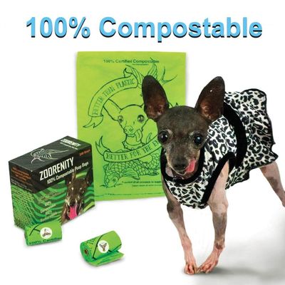 O costume reciclado saco do tombadilho imprimiu o suporte biodegradável do saco do tombadilho do cão do costume 100%