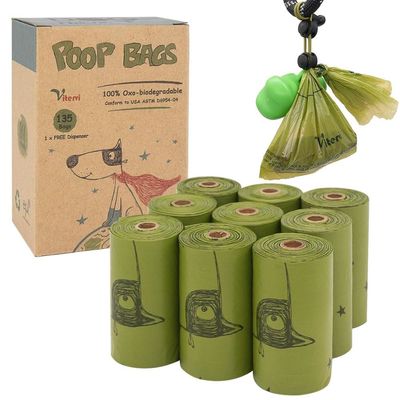 Distribuidor biodegradável do saco do desperdício do cão de 100% com sacos do tombadilho