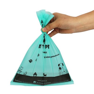 Saco biodegradável impresso Escape-prova do desperdício do cão dos sacos do tombadilho com distribuidor