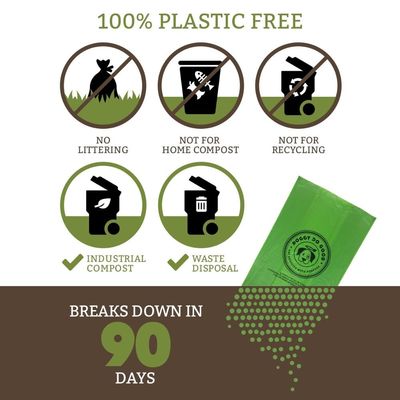 Saco biodegradável impresso Escape-prova do desperdício do cão dos sacos do tombadilho com distribuidor