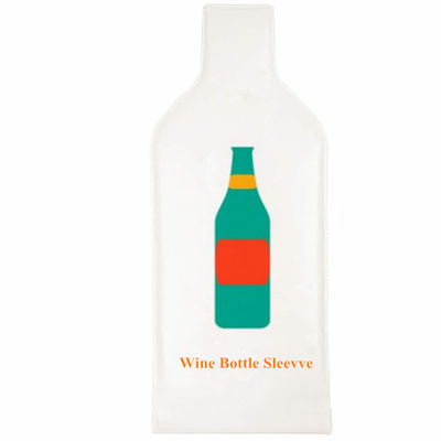 Sacos plásticos do vinho do invólucro com bolhas de ar do PVC, sacos reusáveis feitos sob encomenda do protetor da garrafa de vinho