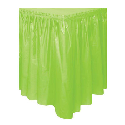 As saias plásticas descartáveis inodoras da tabela para a sobremesa decoração apresentam/tabelas de bufete