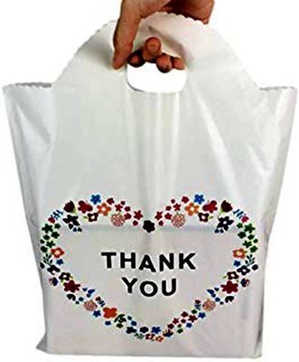 Sacos de compras reusáveis do logotipo feito sob encomenda durável, obrigado sacos de compras florais da mercadoria
