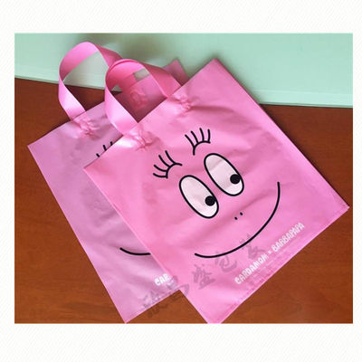 O projeto personalizado imprimiu bolsas macias dos sacos de plástico de compra do saco do punho do laço