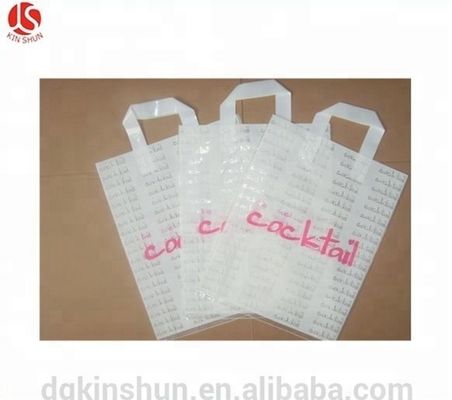 Sacos de compras cortados plástico com logotipo feito sob encomenda