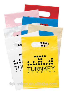 Sacos de compras reusáveis do logotipo feito sob encomenda plástico do LDPE/HDPE para a loja dos artigos de papelaria