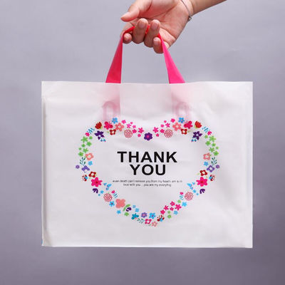 O saco de compras varejo para as crianças personalizadas imprime o saco plástico descartável do presente com o punho fácil levar