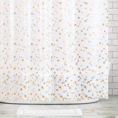 Do banheiro por atacado de Walmart da fábrica cortina de chuveiro plástica descartável com ganchos