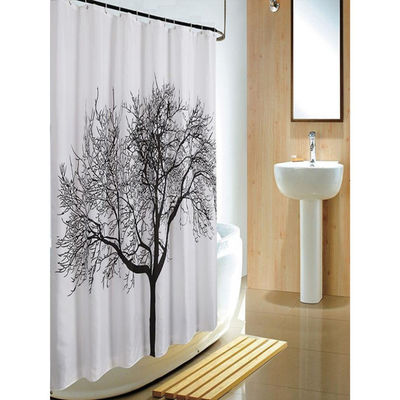 a cor sólida PEVA waterproof a cortina de chuveiro plástica com impressão da forma