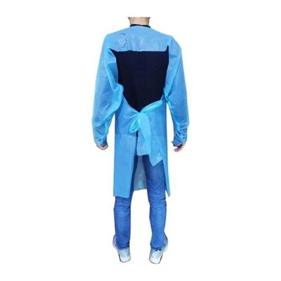 Vestido protetor da quarentena descartável - terno azul do vestido do isolamento completo do corpo (bloco de 20)