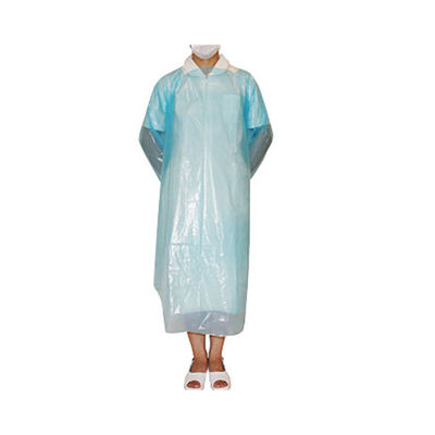 Vestido longo barato do isolamento da luva do vestido descartável por atacado do CPE para a proteção do corpo