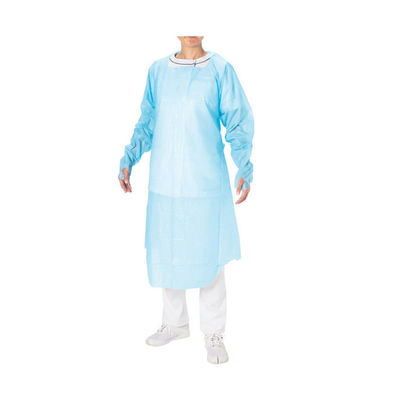 Vestido longo barato do isolamento da luva do vestido descartável por atacado do CPE para a proteção do corpo