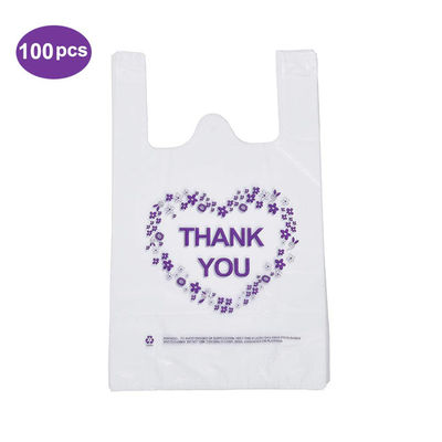 A veste clara plástica de alta qualidade segura sacos de compras do t-shirt dos sacos com logotipo feito sob encomenda