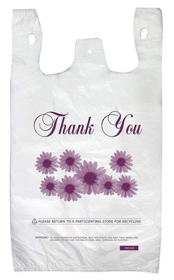 A veste clara plástica de alta qualidade segura sacos de compras do t-shirt dos sacos com logotipo feito sob encomenda