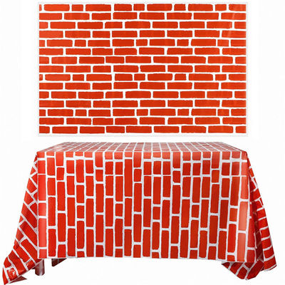 54x108 avança o contexto da parede de tijolo vermelho de PEVA para a festa de Natal