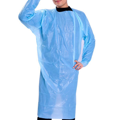 Anti vestido do CPE do vírus, avental descartável da luva longa respirável