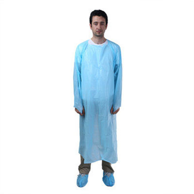 Vestido descartável respirável do CPE, vestidos resistentes fluidos do isolamento do hospital
