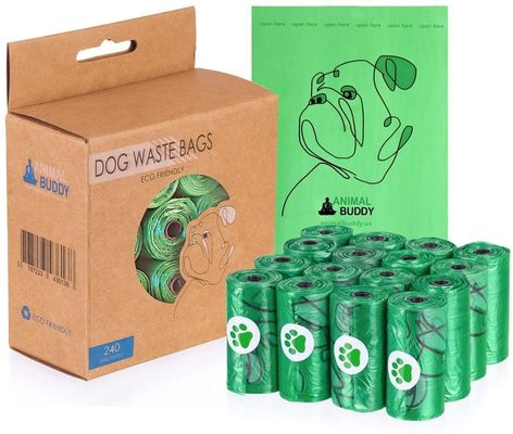 100 sacos biodegradáveis do tombadilho do cão, sacos biodegradáveis do desperdício da maca de gato