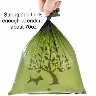 Sacos Compostable amigáveis do desperdício do cão de Eco, sacos plásticos biodegradáveis do cão de 100%