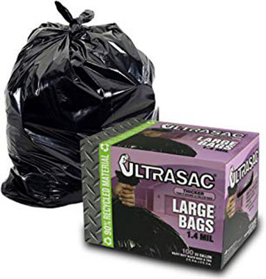 Plasticplace sacos de lixo de 55-60 galões 1,2 forros resistentes claros da lata de lixo de mil. 38 x 58 100Count