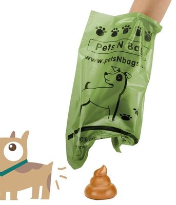 Do holer amigável Compostable do saco do poo do eco de 100% o desperdício feito sob encomenda do cachorrinho ensaca com distribuidor