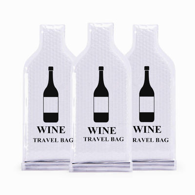 Sacos do vinho do invólucro com bolhas de ar da prova do escape, protetor reusável da garrafa de vinho