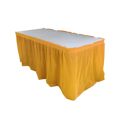 As saias plásticas descartáveis inodoras da tabela para a sobremesa decoração apresentam/tabelas de bufete