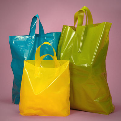 Sacos de compras reusáveis do logotipo feito sob encomenda da prova de óleo, saco do retalho do plástico do nível superior