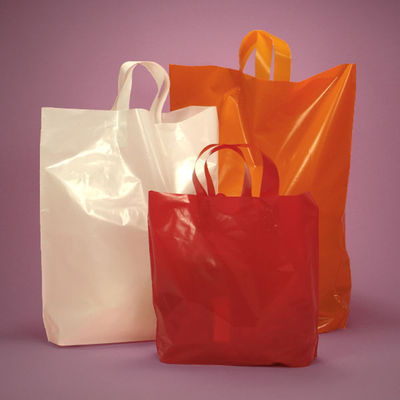 Sacos de compras reusáveis do logotipo feito sob encomenda da prova de óleo, saco do retalho do plástico do nível superior