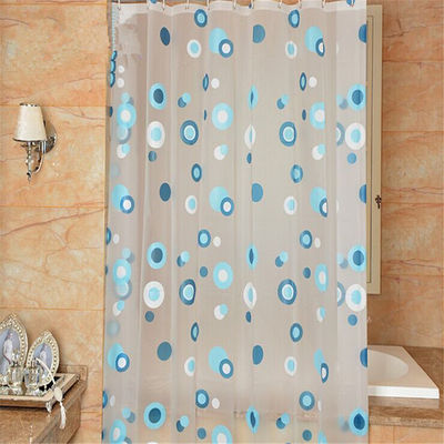 Cortina de chuveiro impermeável à moda personalizada de PEVA, cortina de chuveiro de Hookless