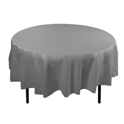 Toalhas de mesa plásticas descartáveis amigáveis de Eco, tampas descartáveis plásticas da mesa redonda de PEVA