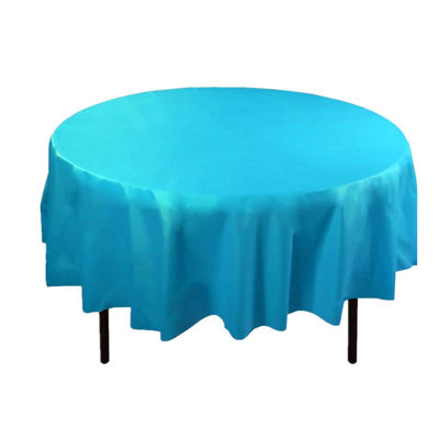 Toalhas de mesa plásticas descartáveis amigáveis de Eco, tampas descartáveis plásticas da mesa redonda de PEVA