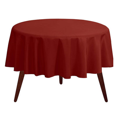 Pano plástico imprimindo feito sob encomenda da mesa redonda da cor lisa PEVA para o banquete