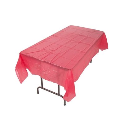 Toalhas de mesa plásticas descartáveis resistentes, toalhas de mesa retangulares descartáveis