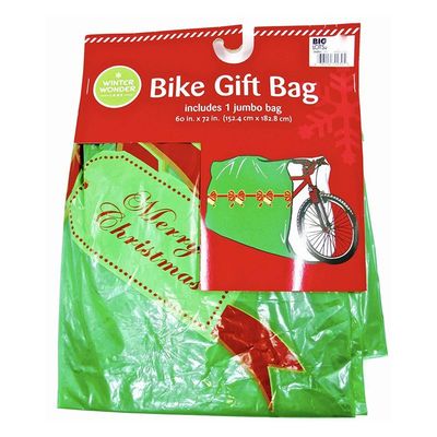 Sacos plásticos coloridos resistentes do papel de embrulho do rasgo, grande saco da bicicleta do Natal
