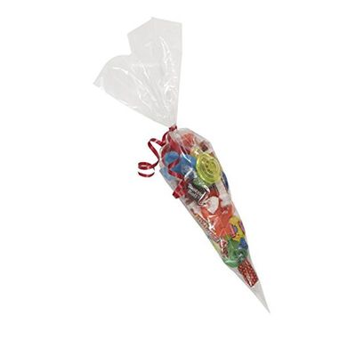 Sacos cônicos dos doces do celofane, sacos plásticos claros do deleite da festa de anos