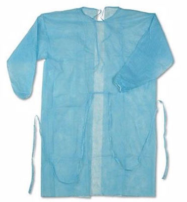 Resistente fluido do vestido descartável não tóxico do CPE com punhos elásticos