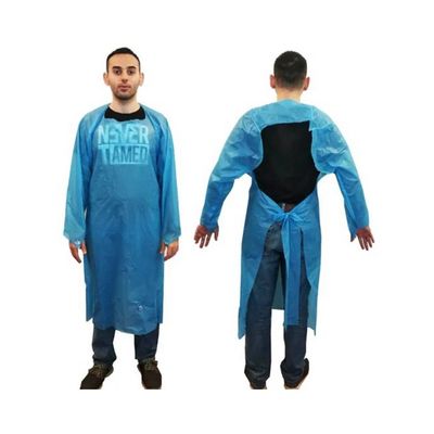 2/5/10PCS vestuário de proteção descartável azul, vestidos médicos do isolamento, combinação protetora azul