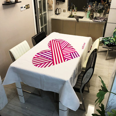 Gravure que imprime toalhas de mesa plásticas descartáveis do quadrado do PE