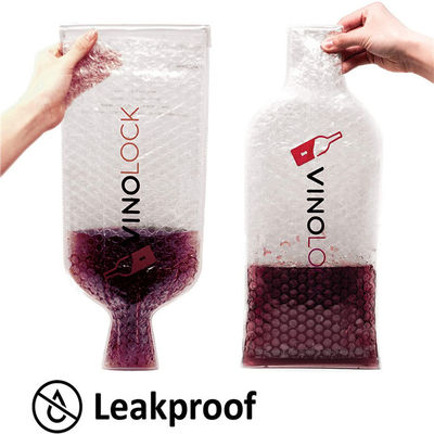 O curso Leakproof reusável do vinho do protetor da garrafa de vinho ensaca para a bagagem do registro do avião